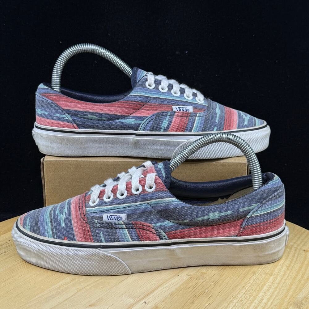 Vans Era Van Doren Multi Color Stripes Aztec Skate Shoes Sneaker Womens size 8